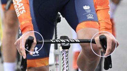 Shimano Dura Ace Di2 13 speed spotted ridden by Mathieu van der Poel