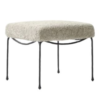 a shearling stool