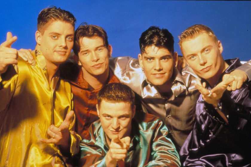 Boyzone members Keith Duffy, Stephen Gately, Mikey Graham, Shane Lynch and Ronan Keating