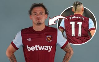 The 10 WORST squad number choices in history: Kalvin Phillips of West Ham United poses after signing at London Stadium on January 25, 2024 in London, England.