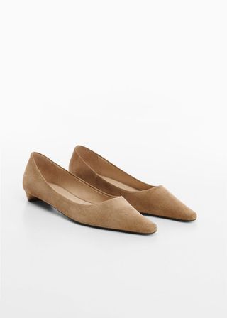Pointed Toe Leather Shoes - Women