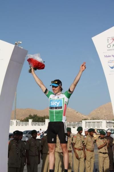 Boasson Hagen finished third on stage two and so took the green points jersey.