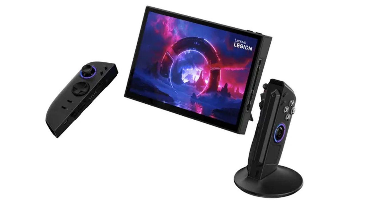 Leaked images of a new Legion Go device with controllers unattached.