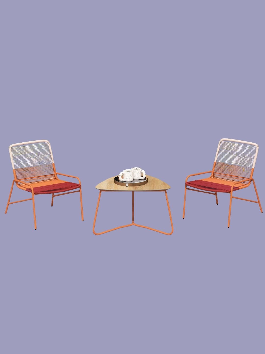 Wayfair.co.uk, 17 Stories 3 Piece Orange Patio Bistro Set Outdoor Rattan Furniture Set | Wayfair.co.uk