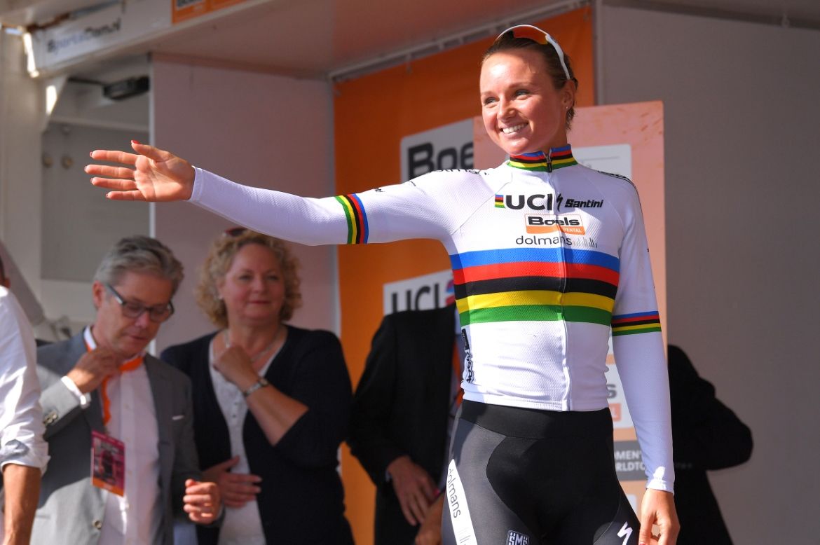 Chantal Blaak on the podium