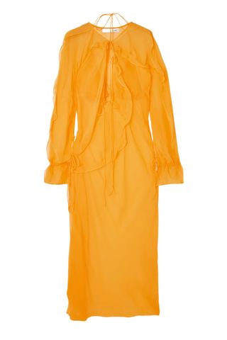 CHRISTOPHER ESBER Ruffled Silk-Georgette Maxi Dress