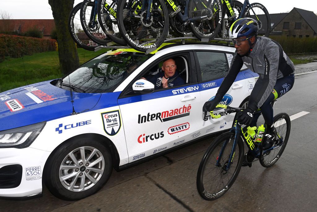 Biniam Girmay during the 2023 Gent-Wevelgem