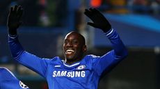 Demba Ba in Champions League quarter-final match between Chelsea and Paris Saint Germain