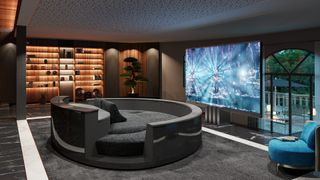 L-Acoustics Island home theater design in a mansion house