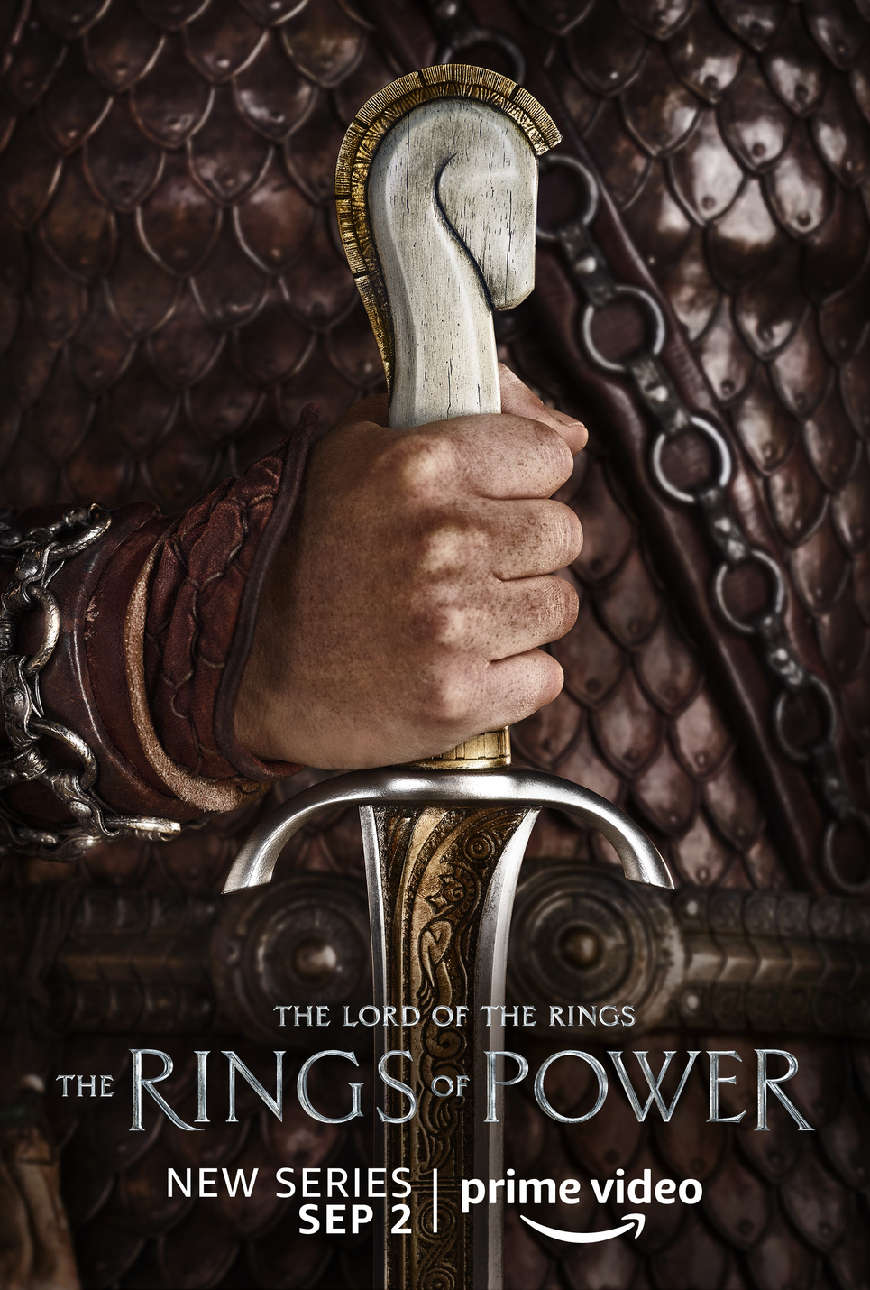 A poster for the Lord of The Rings: The Rings of Power Series