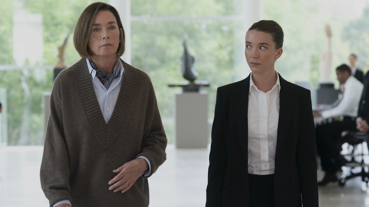 Julianne Nicholson as Sinatra and Nicole Brydon Bloom as Jane on Paradise Season 2.