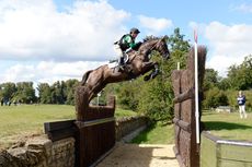 Alex Postolowsky clears the Cottesmore Leap at her first Burghley