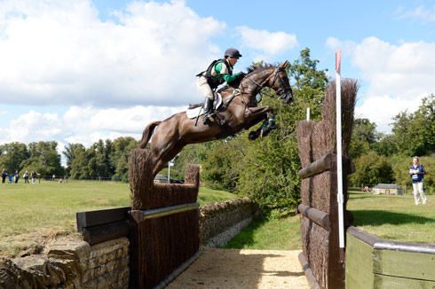Alex Postolowsky clears the Cottesmore Leap at her first Burghley