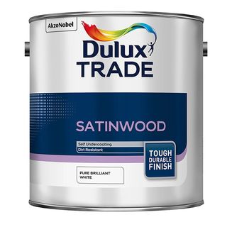 Tin of Dulux Trade Satinwood 