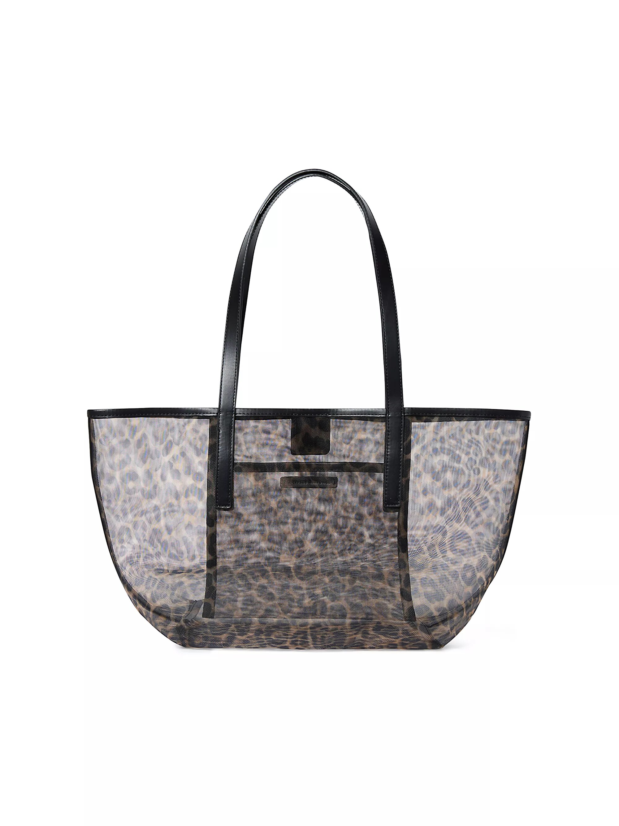 Easton Leopard Print Mesh Tote Bag