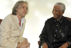 Marie Claire Celebrity News: Bob Geldof and Nelson Mandela