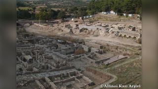 An archaeological site of an ancient Roman medical center.