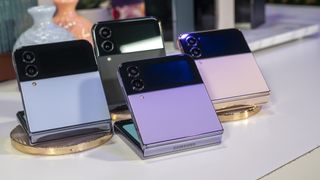 All four Samsung Galaxy Z Flip 4 colorways