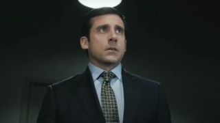 Steve Carell as Maxwell Smart wearing a suit in Get Smart