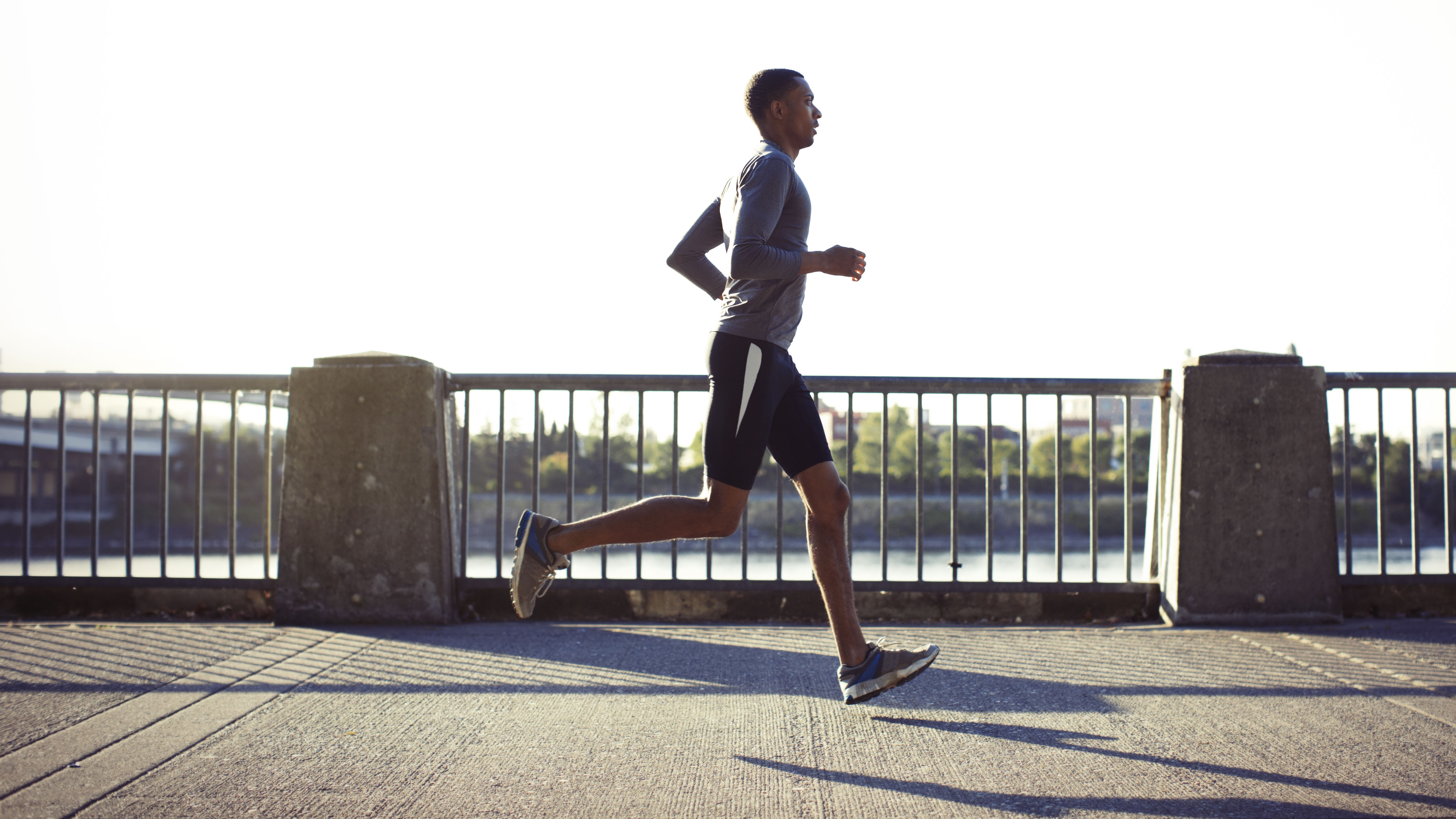 Man running on streets