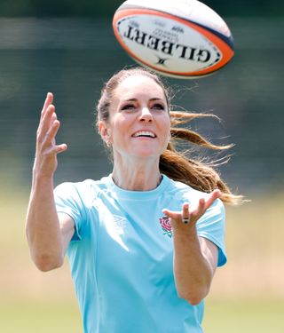 Kate Middleton playing rugby this week