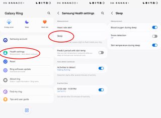 How to enable advanced sleep detection on a Samsung Galaxy Ring