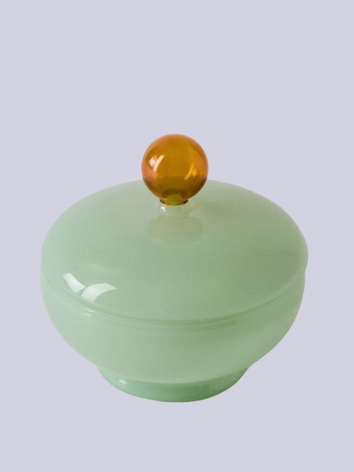 Coloured Borosilicate Bathroom Jar