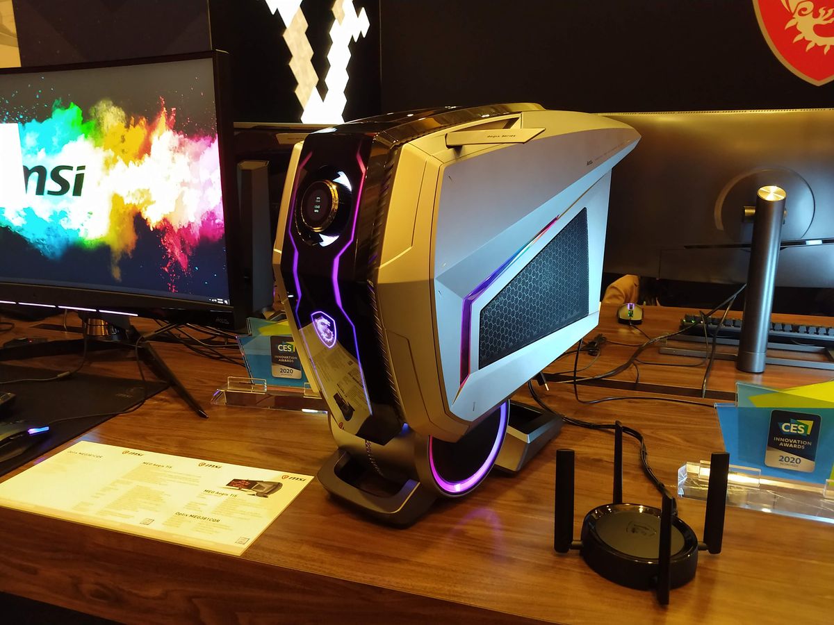 Msi S Aegis Ti5 Gaming Pc Has An Oled Command Center That Puts You In Total Control Tom S Guide