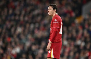 Federico Chiesa of Liverpool during the Carabao Cup Third Round match between Liverpool and West Ham United at Anfield on September 25, 2024 in Liverpool, England.