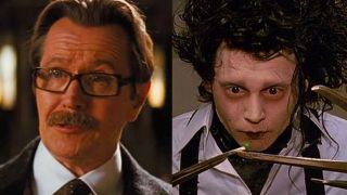 Gary Oldman in The Dark Knight and Johnny Depp in Edward Scissorhands