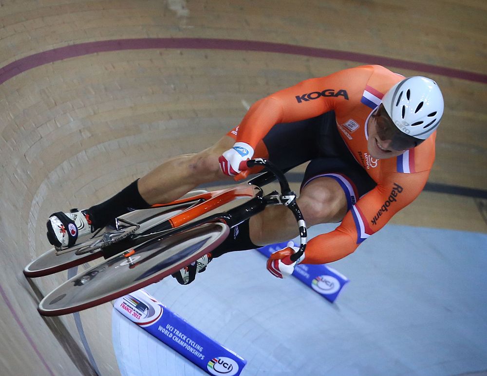 Dutchman Jeffrey Hoogland in the men's sprint