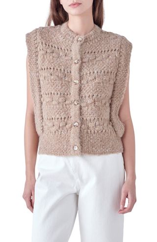 Textured Sweater Vest