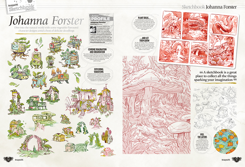Spreads from ImagineFX 257