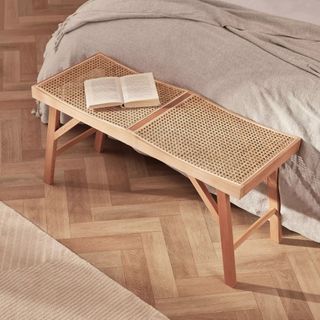 Primark Wooden Rattan Bench