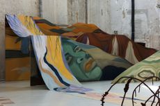 exhibition of textiles and wood