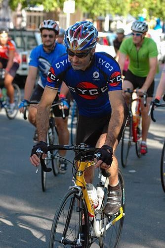 Social riders crank the pedals over