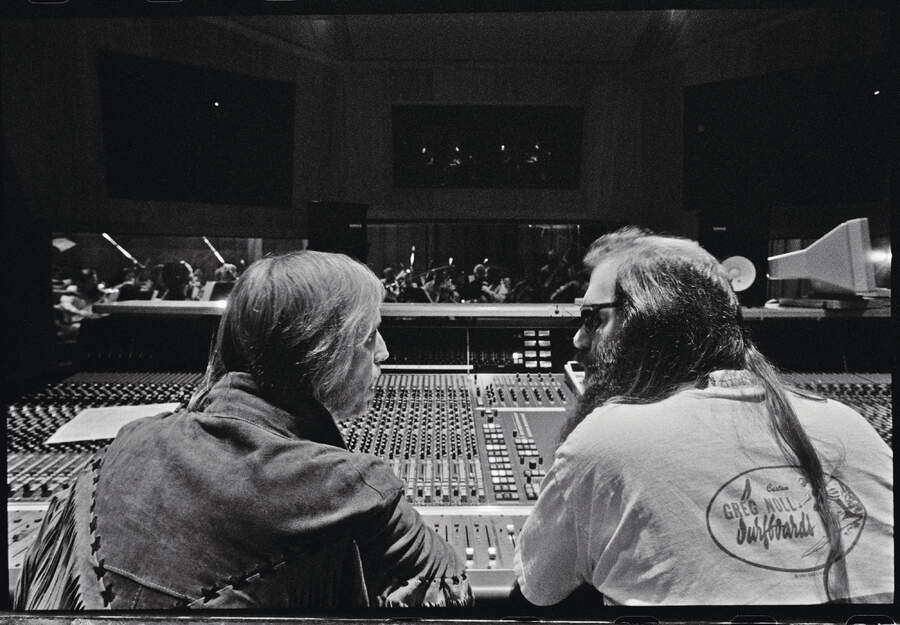 Tom Petty and in the studio with Wildflowers producer Rick Rubin