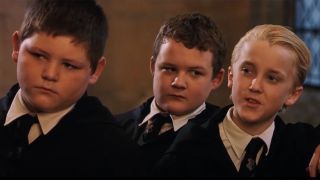 Tom Felton acting in a scene from Harry Potter and the Sorcerer's Stone