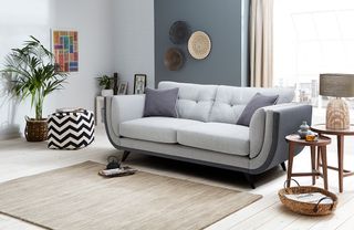 Asha grey two-tone sofa