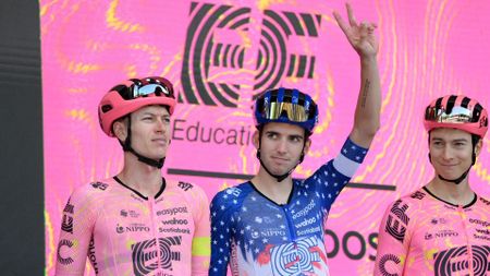 Sean Quinn in the Stars and Stripes jersey of the U.S. national road racing champion