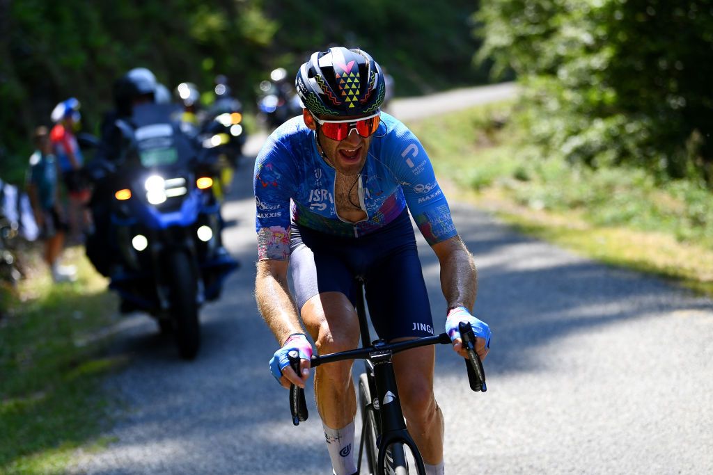 HAUTACAM FRANCE JULY 21 Hugo Houle of Canada and Team Israel Premier Tech competes during the 109th Tour de France 2022 Stage 18 a 1432km stage from Lourdes to Hautacam 1520m TDF2022 WorldTour on July 21 2022 in Hautacam France Photo by Tim de WaeleGetty Images