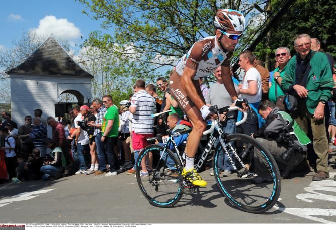 Christophe Riblon (Ag2r-La Mondiale) on the Mur de Huy