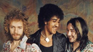 Thin Lizzy in 1973, studio portrait