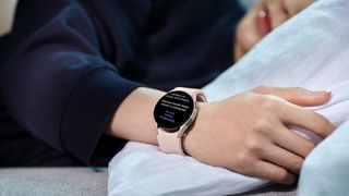 Person wearing Galaxy Watch with sleep function