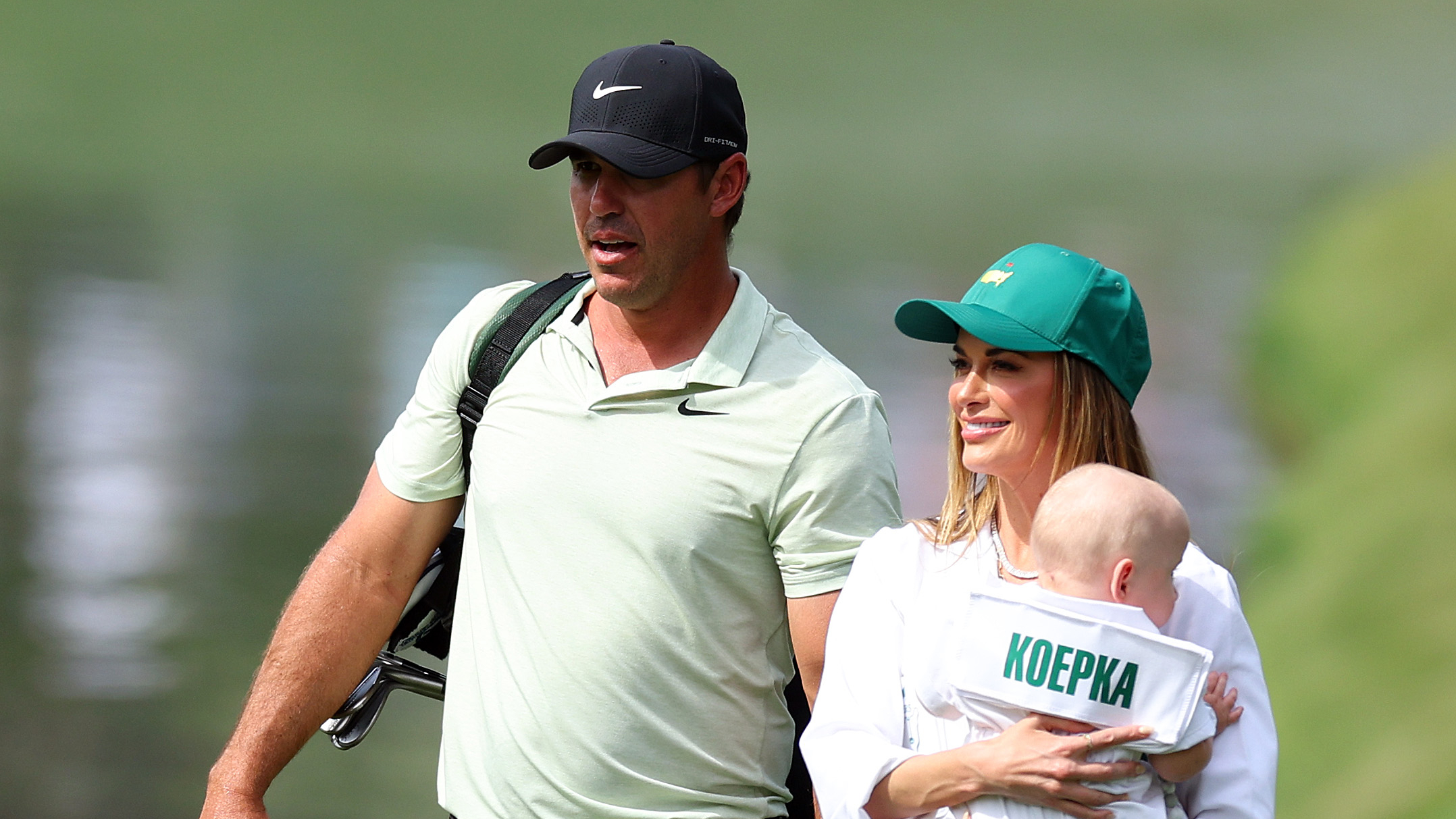 Brooks Koepka and Jena Sims at The Masters