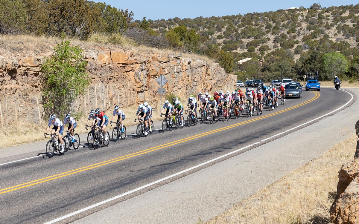 Matteo Dal-Cin and his Tronto Hustle teammates worked the front of the field to keep the race in check early on.