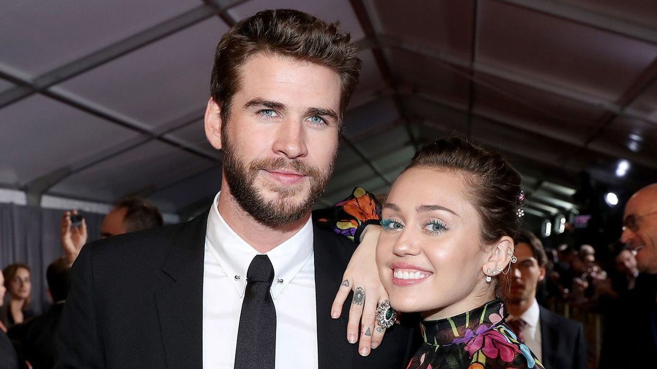 Liam Hemsworth and Miley Cyrus red carpet