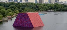 Christo and Jeanne-Claude The London Mastaba, Serpentine Lake, Hyde Park, 2016-18 Photo: Wolfgang Volz © 2018 Christo