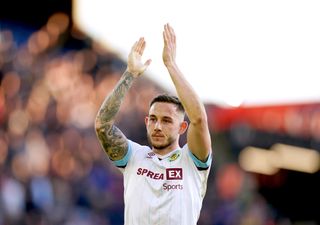 Burnley’s Josh Brownhill applauds the fans at the end of the Premier League match at Selhurst Park, London. Picture date: Saturday February 26, 2022