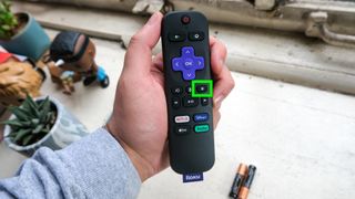 Hitting the * button is the third step in removing a Roku app